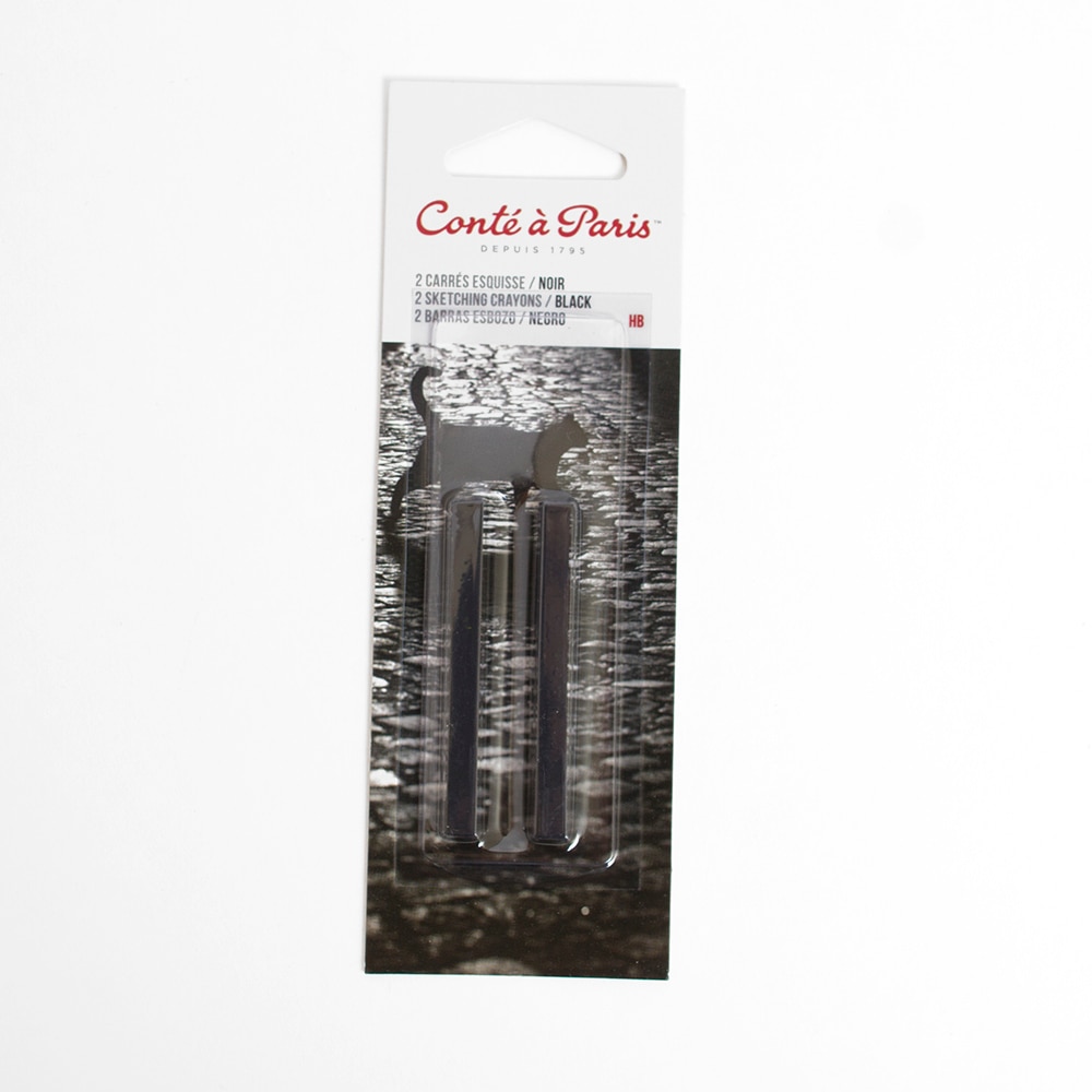 Black, Crayons, Art & School, Conte, HB, 2 pack, 5591